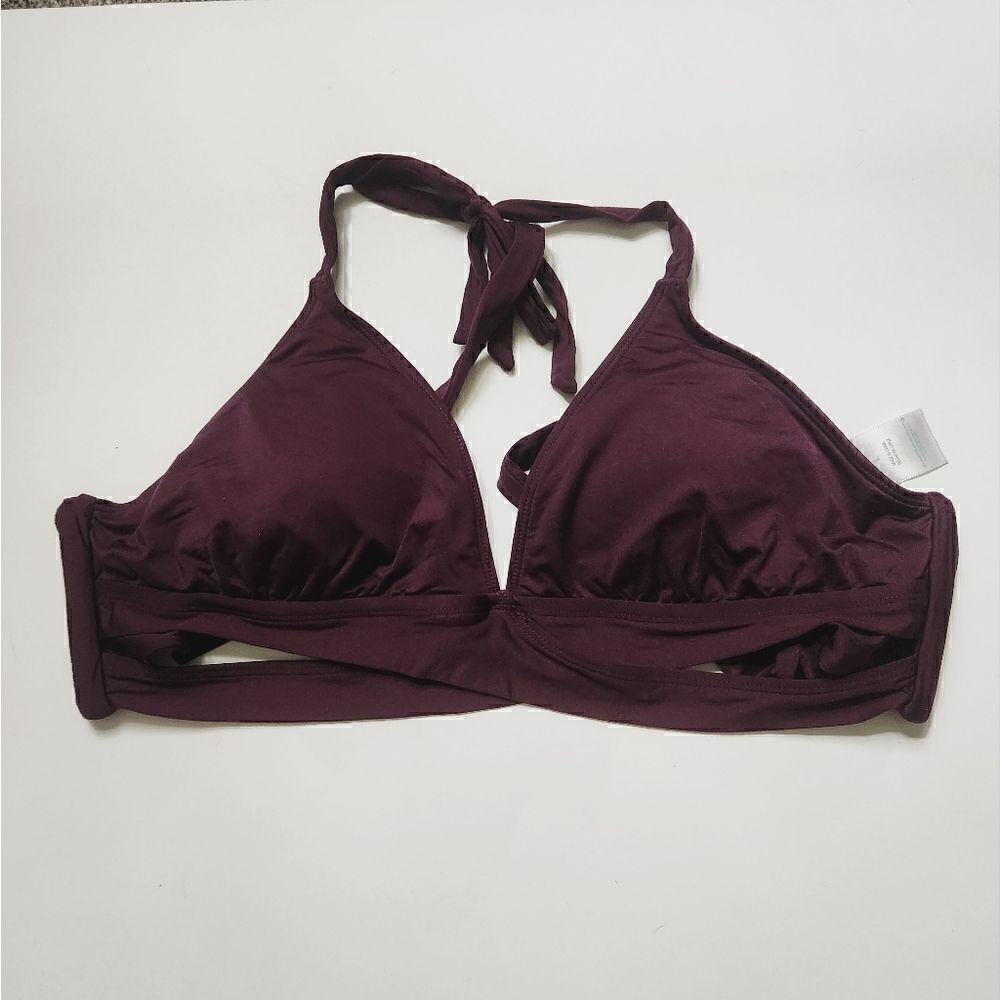 Kona Sol Cranberry Bikini Top Size Large & Bottom Size Extra Large